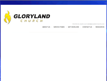 Tablet Screenshot of gloryland-church.com